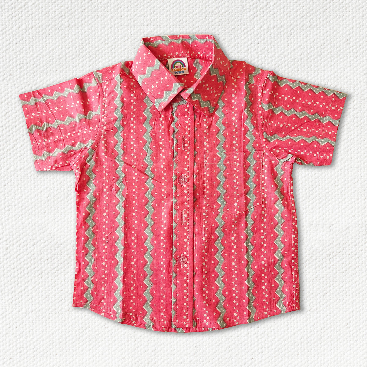 Light Red Regular Collar Shirt