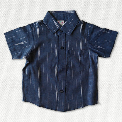 Blue Ikat Regular Collar Shirt