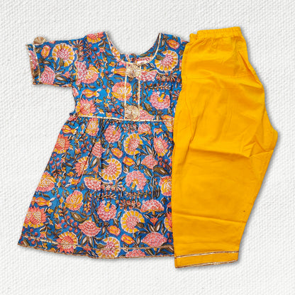 Light Blue & Yellow Combo Salwar Kurti Set