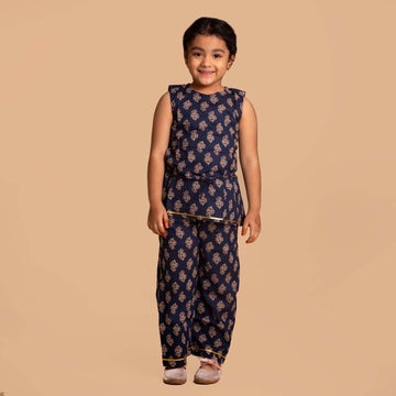 Dark Blue Cotton Co-Ord Set