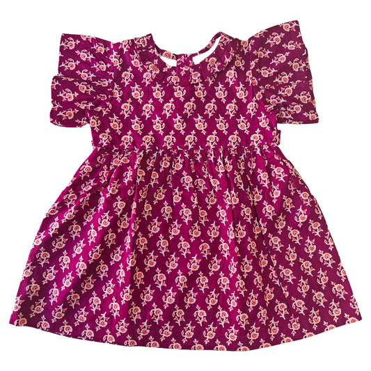 Deep Magenta Cotton Dress