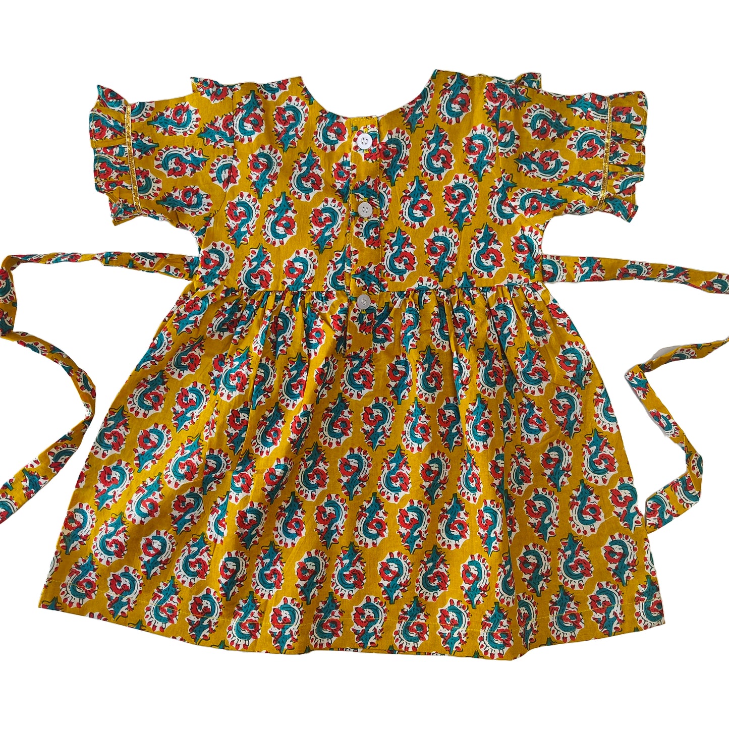 Fresh Ochre Yellow Cotton Dress